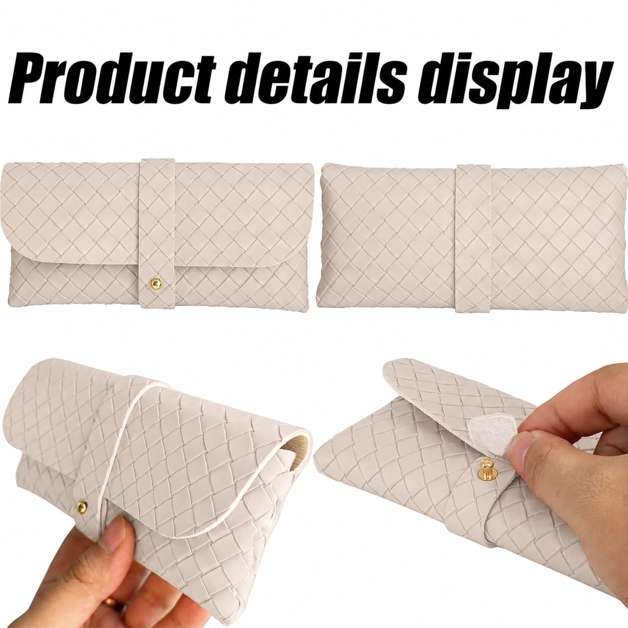 Glasses storage bag Travel sunglasses myopia glasses storage bag Fashion leather storage bag WN420