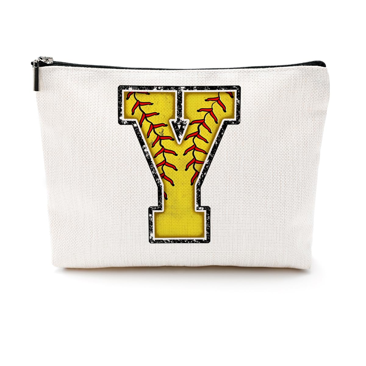 Soccer Gifts Initial Makeup Bag Soccer Girl Gifts Cosmetic Bag Letter D | Monogrammed Zipper Pouch Soccer Accessories for Girls Women Player Coaches Friend Graduation Birthday Gifts BST202