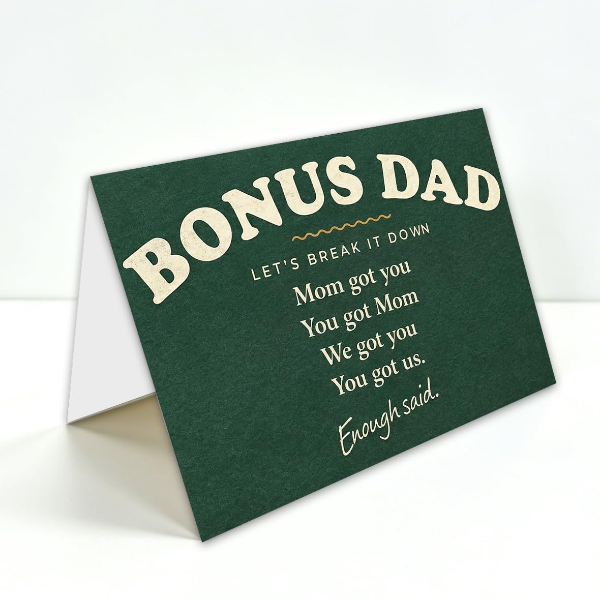 Memorial Fathers Day Card for Husband, Fathers Day Card for Husband in Heaven, Sympathy Fathers Day Gift, with Kraft Envelope and Gold Seal Sticker BST220