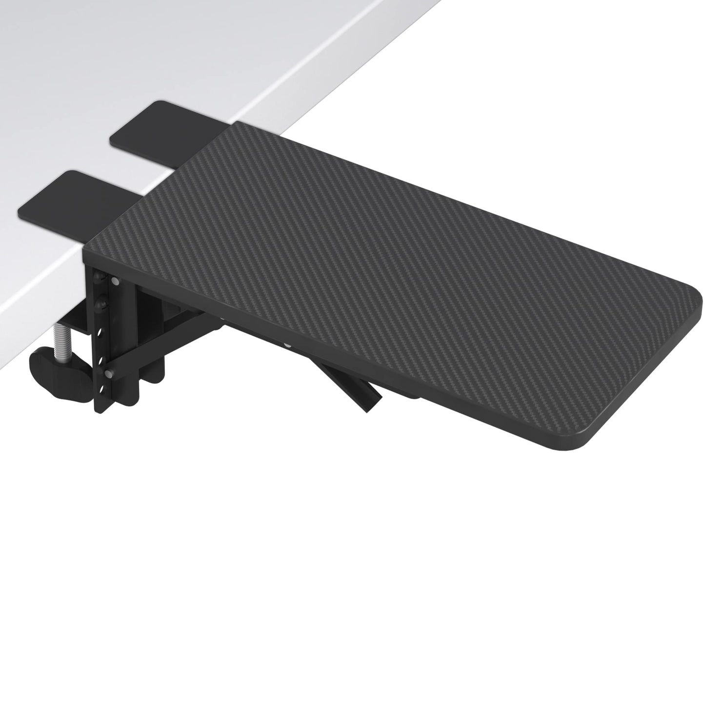BONTEC Ergonomic Desk Extender Tray, 9.5"x9.1" Wrist Rest Shelf | 90°Foldable Elbow Support, Table Mount Arm, Clamp on Computer Arm Rest for Desk, Office & Home Use,Durable Easy to Install BST202