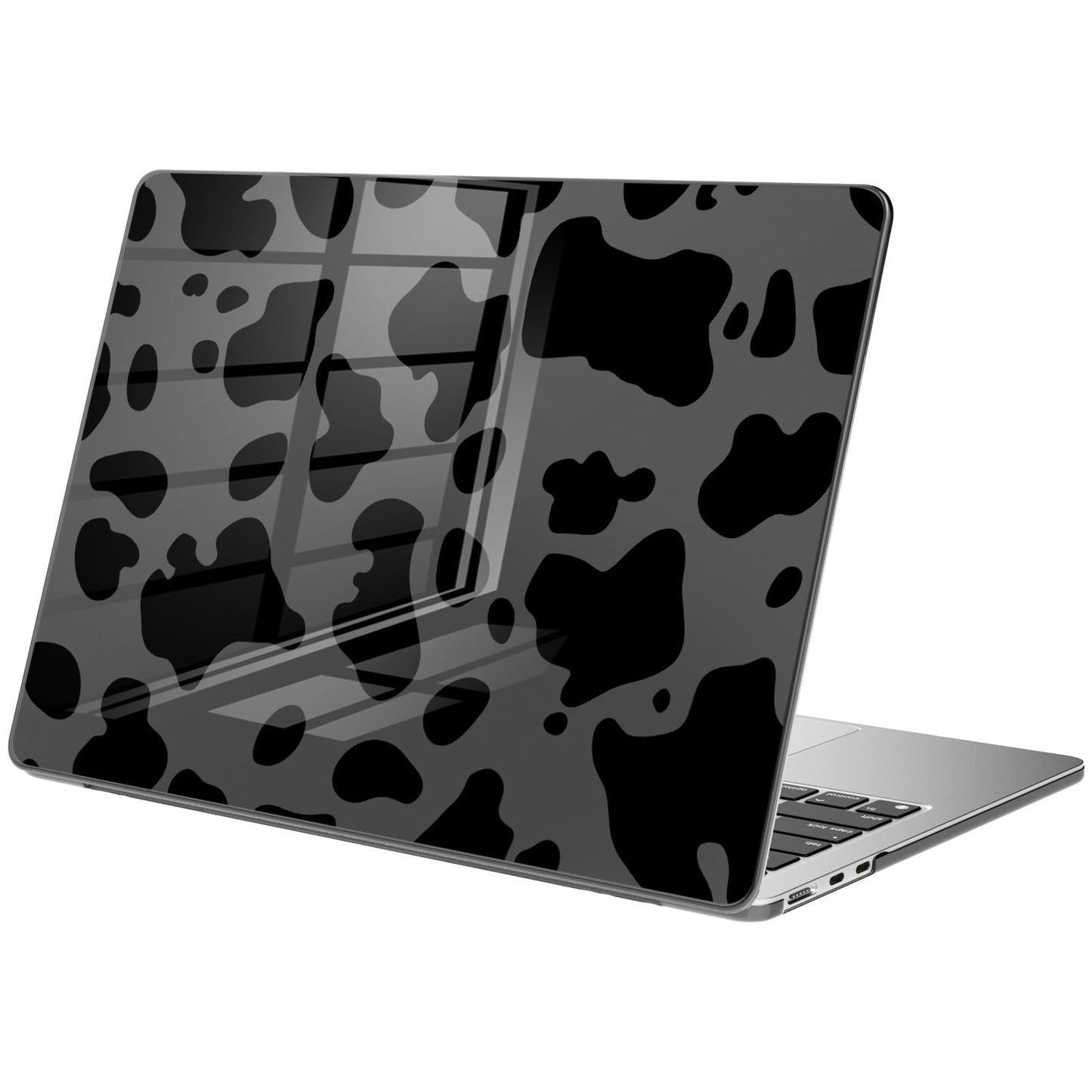 Compatible with MacBook Air 15 inch Case M5 M4 M3 M2 2026-2023 Release A3448 A3241 A3114 A2941, Cute White Polka Dot Protective Hard Shell Clear Black Cover for Mac Air 15.3 inch WN420