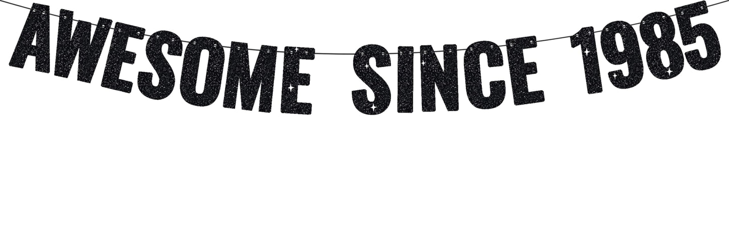 Awesome Since 1995 Banner, 30th Birthday Decorations Banner for Women Men BLACK Glitter Birthday Party Decor Sign Funny 30 Bday Party Supplies 30th Party Decoration WN420