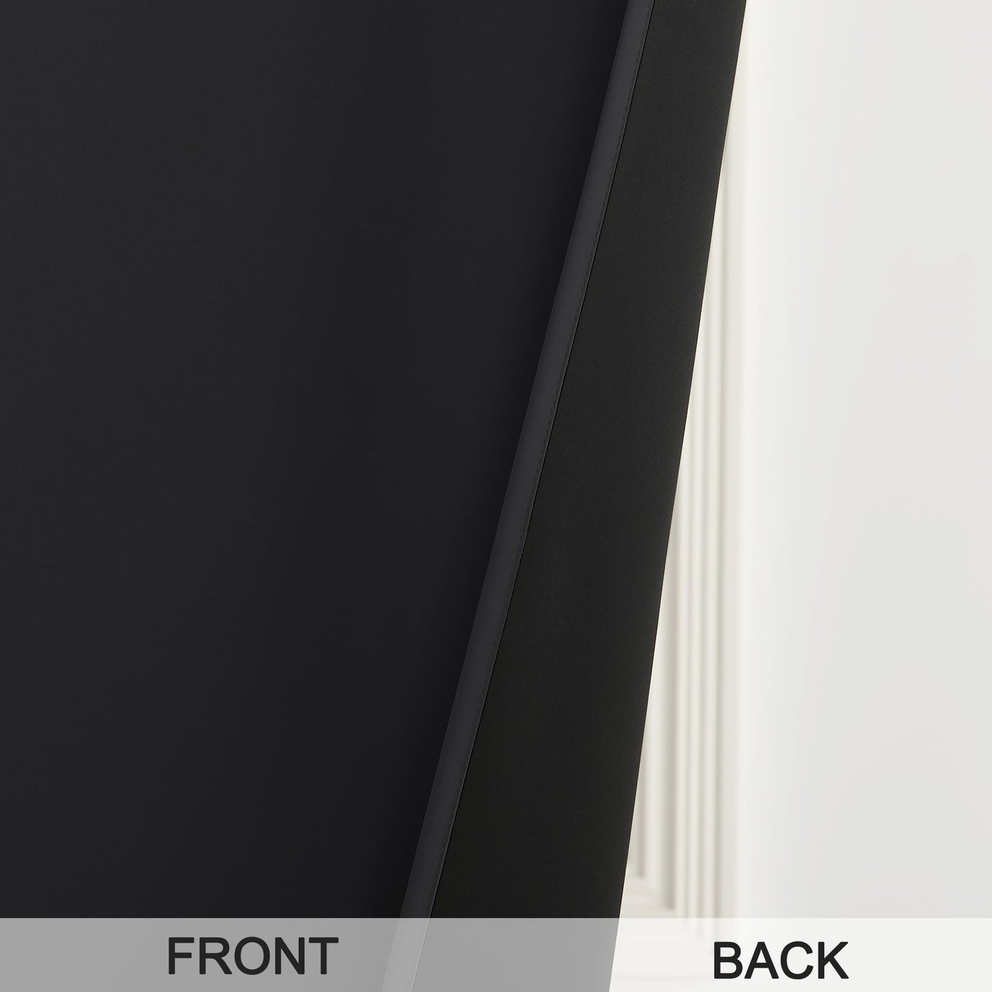 RYB HOME 100% Blackout French Door Curtains for Door Window - Room Darkening No Coating Thermal Insulated Privacy Protection Adhesive Cover for Glass Window, W 26 x L 40, 1 Panel, Black BST220