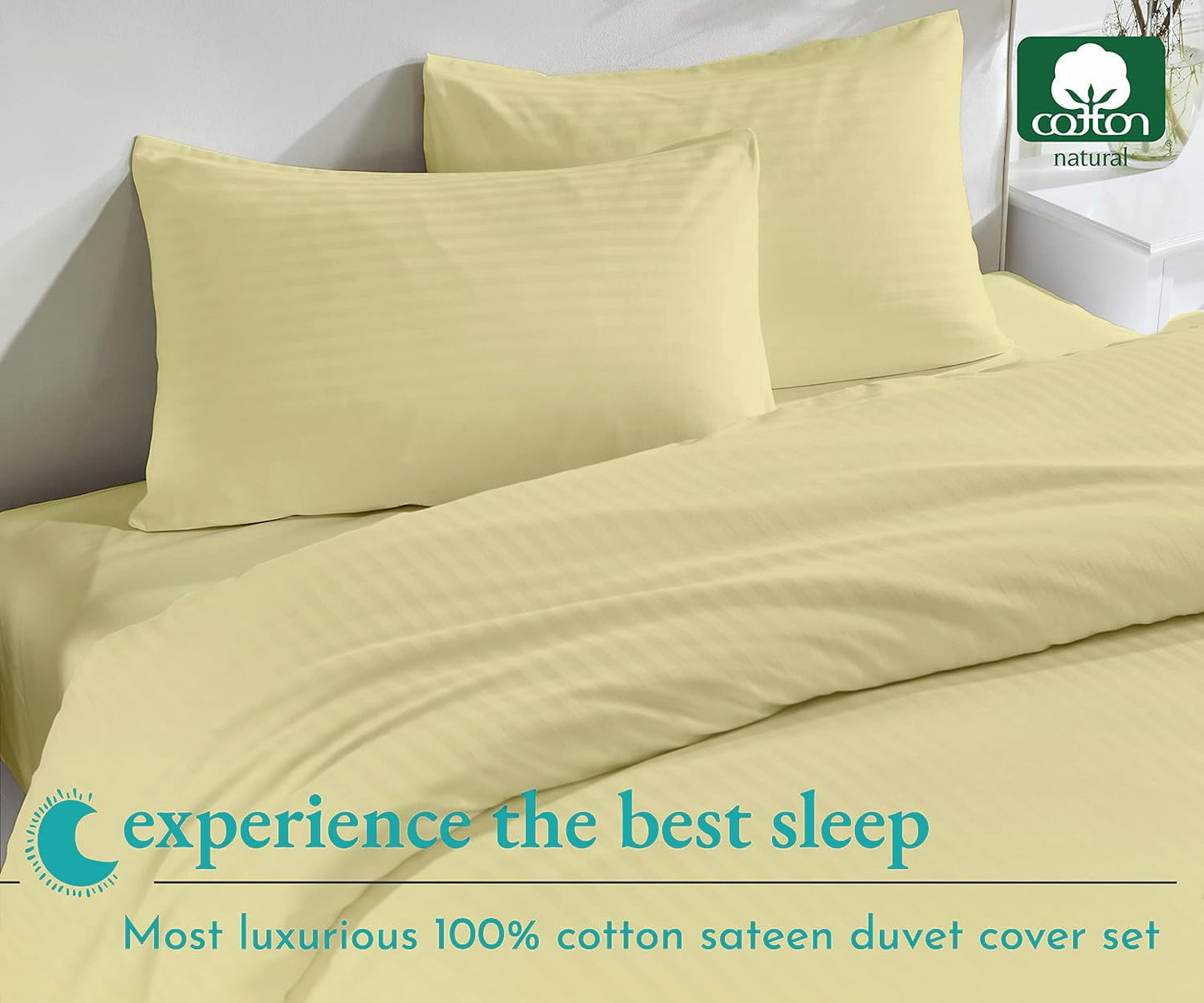 100% Cotton Oversized King plus 3 Piece Duvet Cover set 128x120 inch Breathable Luxury Soft & Cozy | Durable and Fade Resistant | Double Hem-Stitched Sateen Weave (Oversized King plus, White) BST220