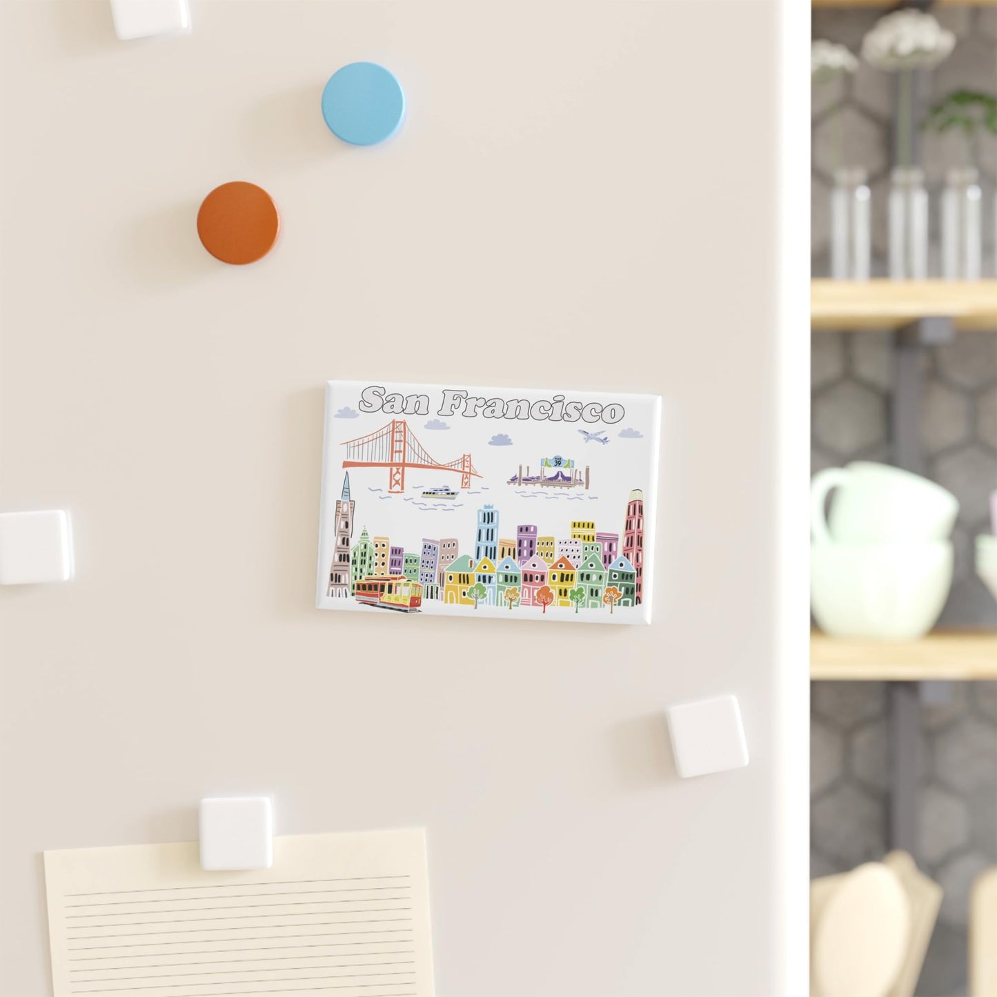 City Themed Artwork Magnet Collection by Beary Blu - Designed in The USA, Collectible Souvenirs Gifts 2.5" x 3.5" (Dallas) BST220