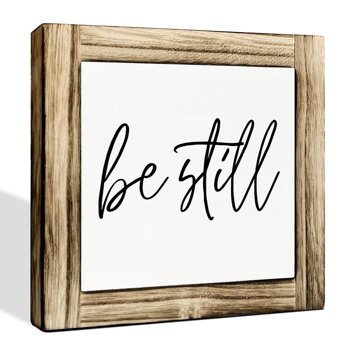 Homes Decor Signs, Decorative Wooden Box Sign, Farmhouse Decors for Living Room, Bedroom, Kitchen, New Home Decor, Shelf Counter Decoration, Home Sweet Home Sign, 5.9×5.9 inches BST220