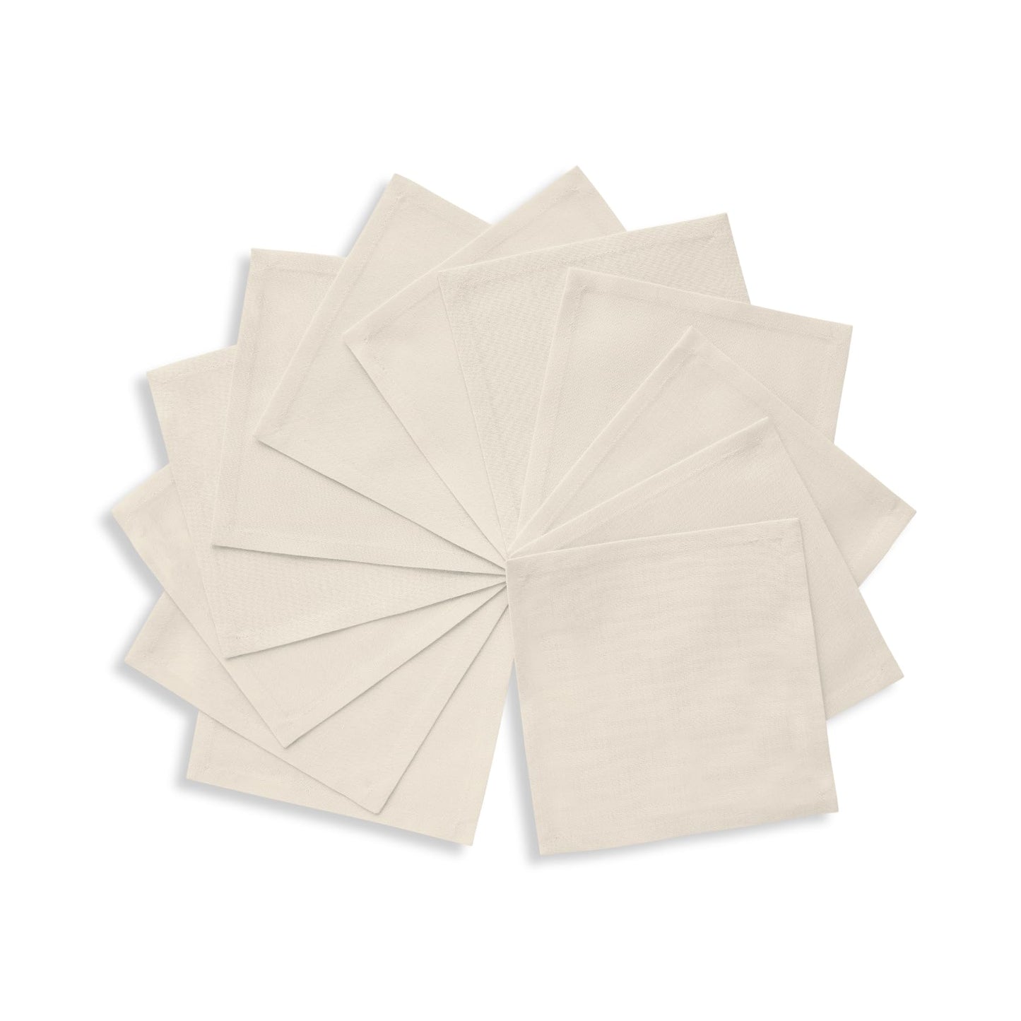 Solino Home Cotton Linen Cocktail Napkins Black, Dru 6 x 6 in, Set of 12 | Small Cloth Napkins for cocktails, coasters and appetizer serving | soft cotton linen weave, artisan crafted | fully washable BST326SOLH