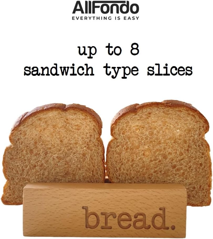Toast Holder Rack | 4 Homemade Sourdough Bread Slice Wood Bread Rack | 8 Sandwich Type Slices Toast Stand | Compact Toast Holder Server BST220