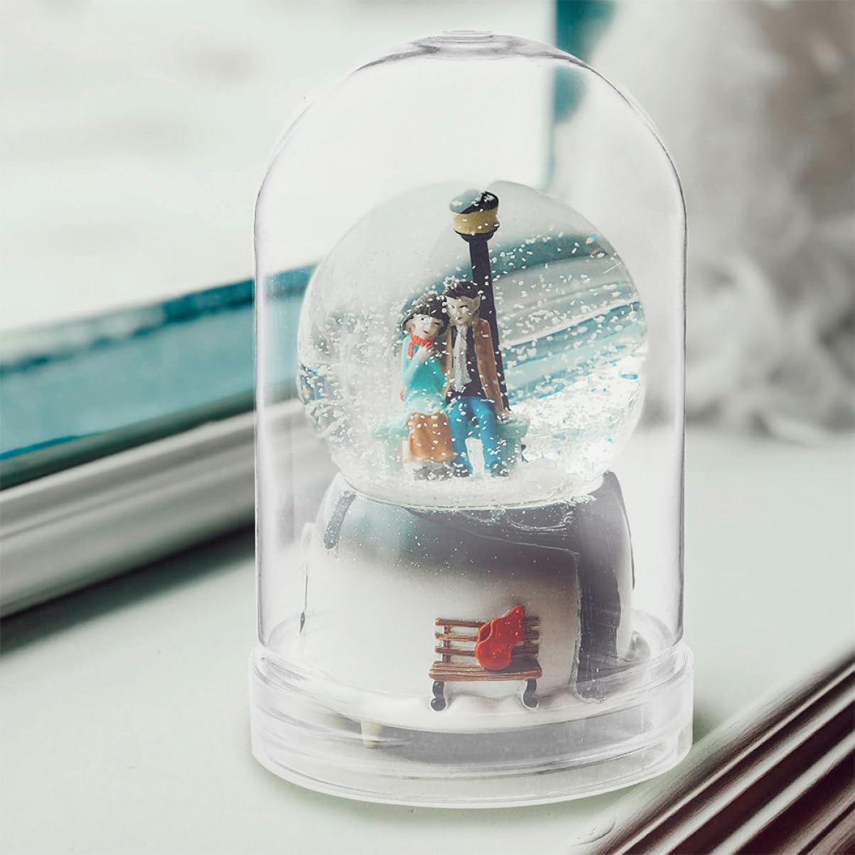 STOBAZA 6pcs Christmas DIY Snow Globe Plastic Snow Globe with Bottom Gasket Clear Empty Plastic with Screw Off Cap for Christmas Crafts Present Ornaments BST202