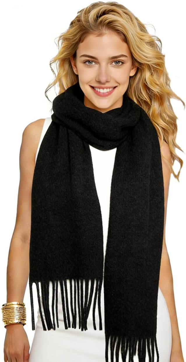 Winter Soft Long Scarf, Pashmina Shawls and Wraps, Warm Large Scarves for Men Women Evening Dress Wedding WN420
