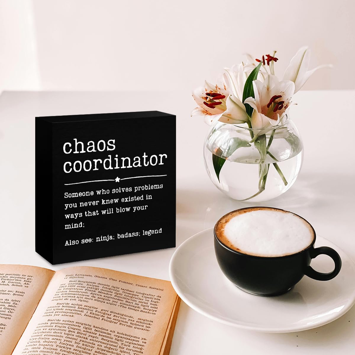 Inspirational Motivational Gifts Employee Appreciation Gifts Wood Box Sign | Daily Affirmations for Women, Little Reminders You are Enough Wooden Box Desk Decorative Sign for Office Desk Table Shelf BST202