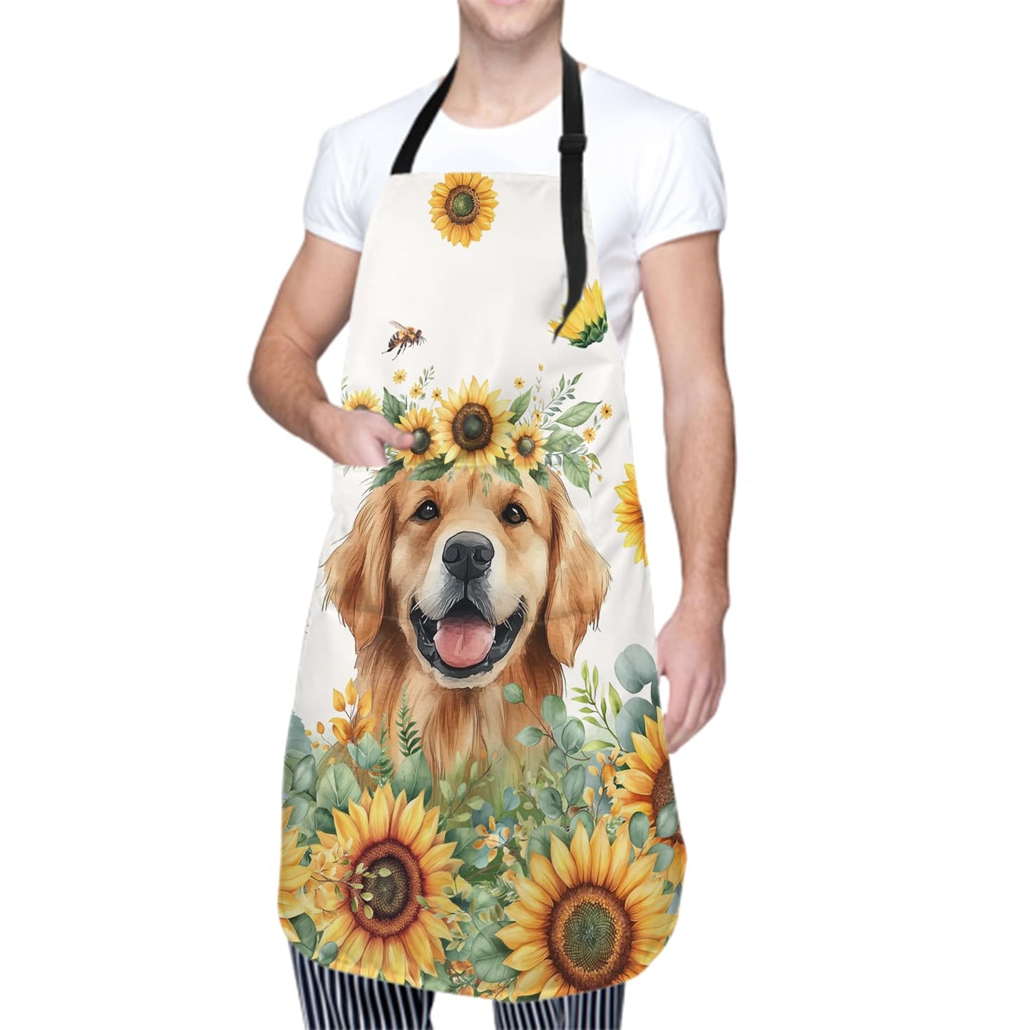 Giwawa Unisex Adult Apron Waterproof Stain Resistant Kitchen Cooking Apron with 2 Pockets for BBQ Grill Painting BST326H