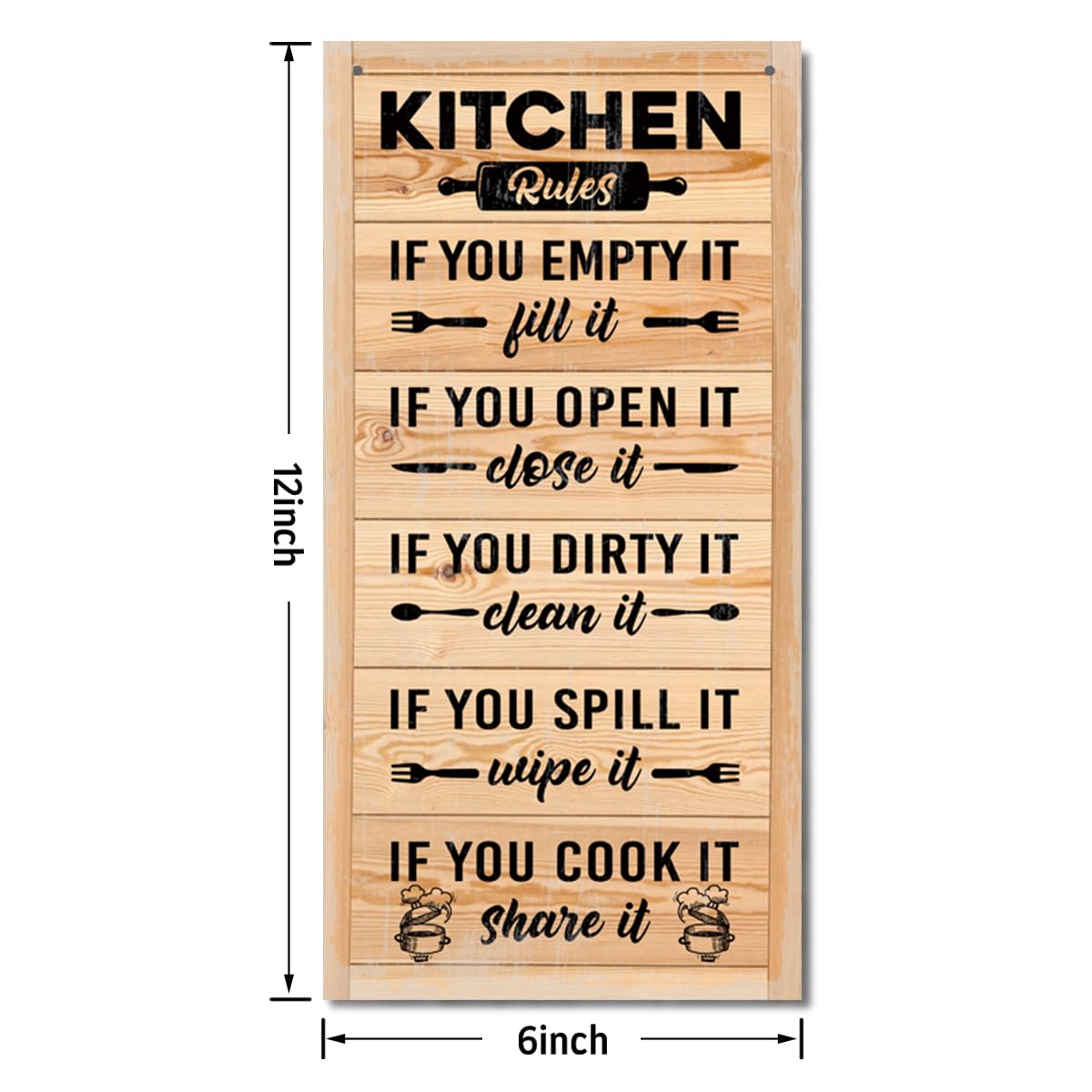 Rustic & Funny Bathroom Signs - Western & Farmhouse Bathroom Rules Wall Decor E1 BST202