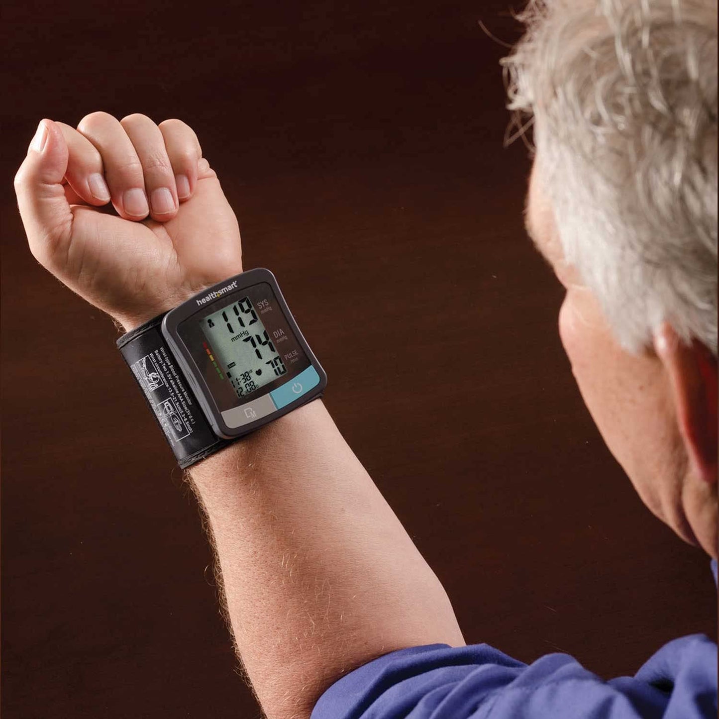 HealthSmart Digital Premium Blood Pressure Monitor with Automatic Upper Arm Cuff that Displays Blood Pressure, Pulse Rate and Irregular Heartbeat, Stores up to 120 Readings for 2 Users