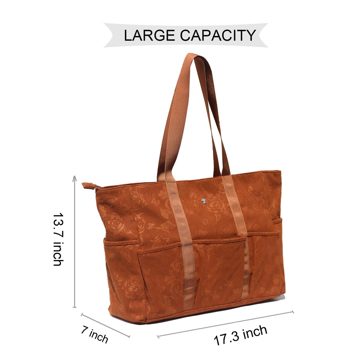 ESVAN Utility Tote Bag Weekender Duffle Bag with 13 Pockets - Perfect for Travel, Work, Gym, Beach, Teachers, and Nurses BST326H