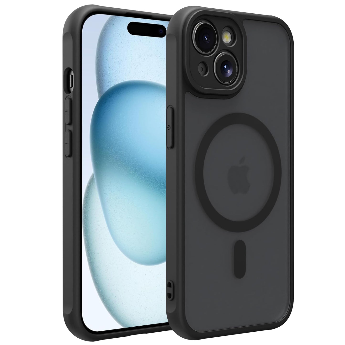 Magnetic for iPhone 17 Air Phone Case, [Compatible with MagSafe], Screen Protector X1, [Military Grade Drop Protection],Matte Finish,Slim,Shockproof,Protective (Black, iPhone 17 AIR) WN420