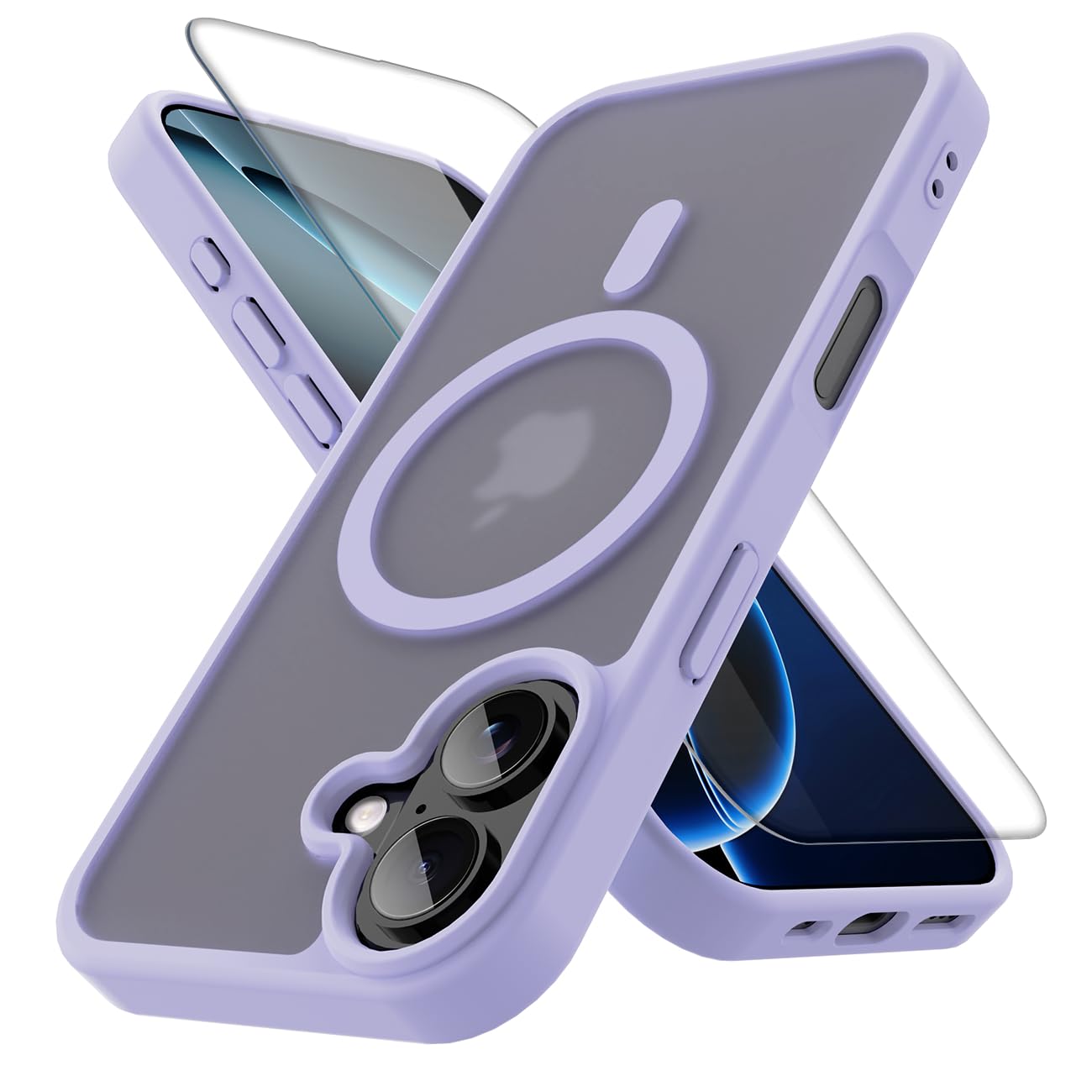 PinLiSheng for iPhone 17 Pro Max Case， Compatible with MagSafe, Shockproof Military-Grade Protection, Scratch-Resistant Back, Anti-Yellowing，Magnetic Phone Case for iPhone 17 Pro Max, Clear WN420