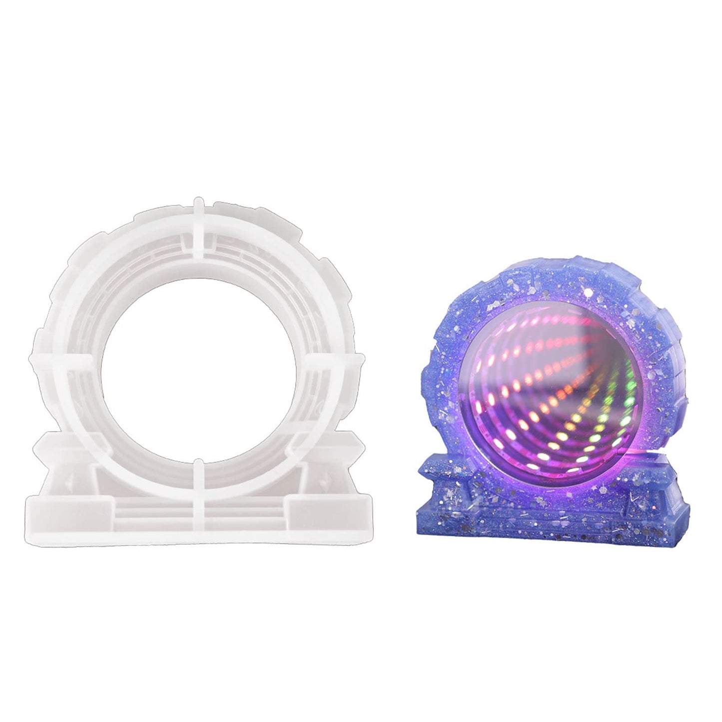DIY Handmade Products Different Dimensional Abyss Mirror Silicone Mold Gypsum Drop Glue Ornament Mold for Decoration Decoration Crafts Molds Silicone BST220