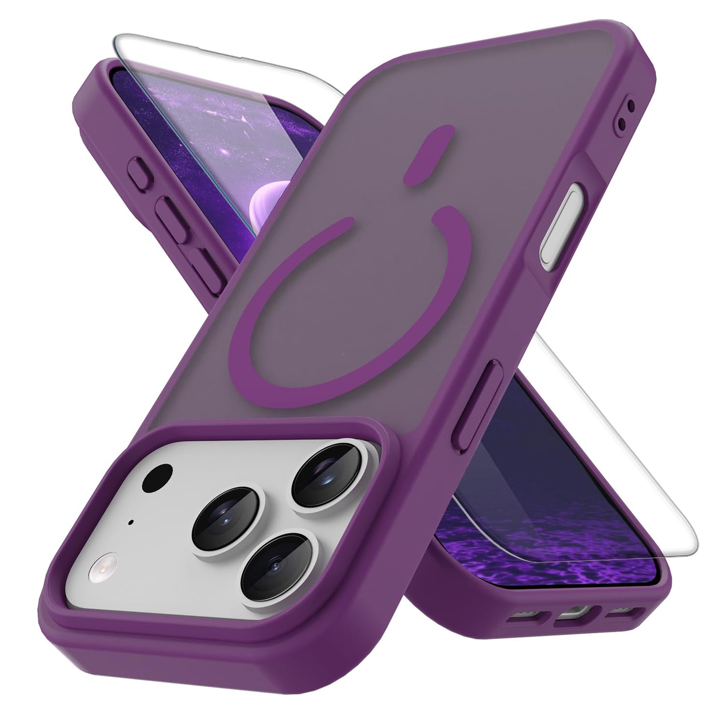 PinLiSheng for iPhone 17 Pro Max Case， Compatible with MagSafe, Shockproof Military-Grade Protection, Scratch-Resistant Back, Anti-Yellowing，Magnetic Phone Case for iPhone 17 Pro Max, Clear WN420