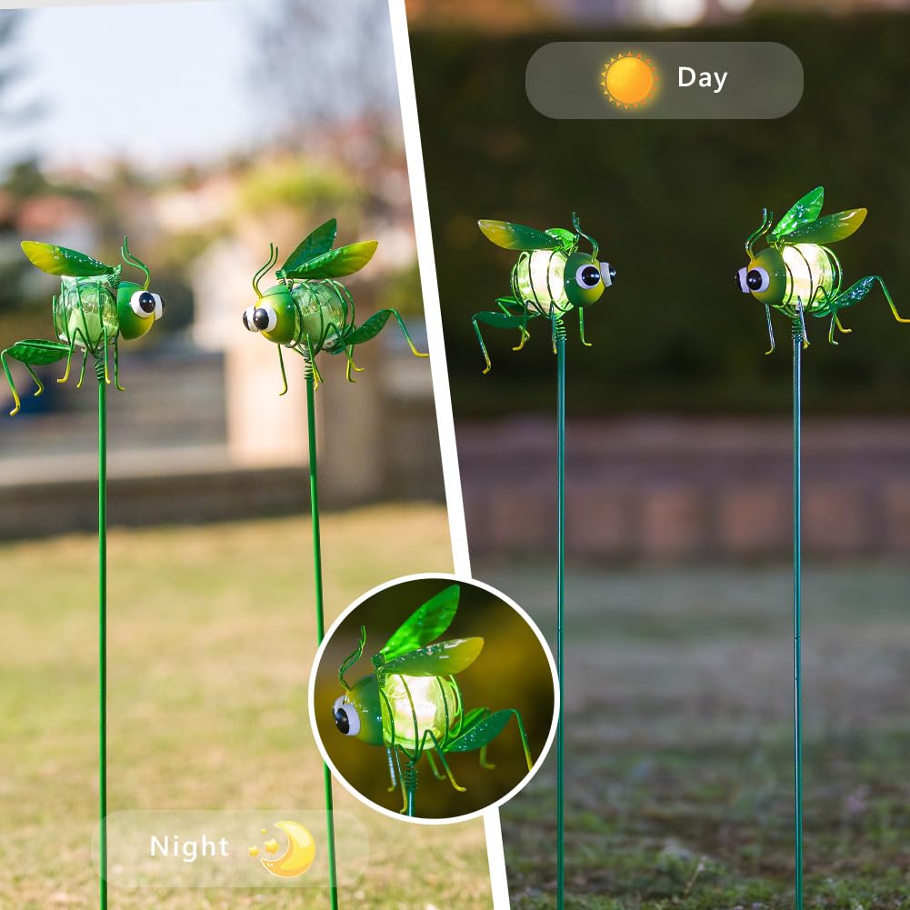 Viveta Garden Solar Lights Decorative, 2 Pack Metal Peacock Solar Lights Stake for Outdoor Garden Patio Yard Lawn Decorations