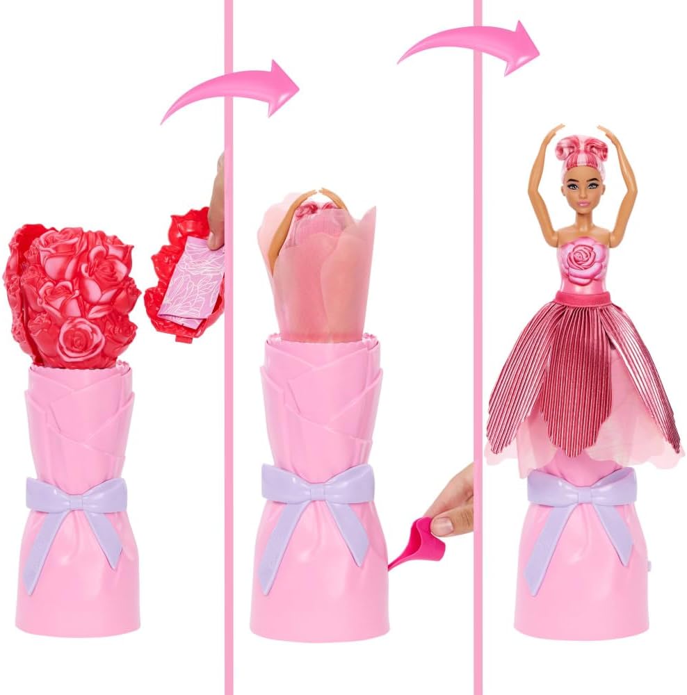 Barbie Petal Pop Scented Doll with Rose Dress & Accessories 60