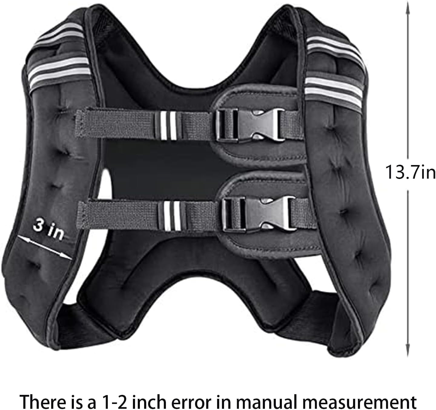 Prodigen Weighted Vest for Women and Men 8 12 16 20 25 30 Lbs with Reflective Stripe and Double Adjustable Buckle Straps Weight Vests for Strength Training, Jogging, Cardio, Weight Loss WN420