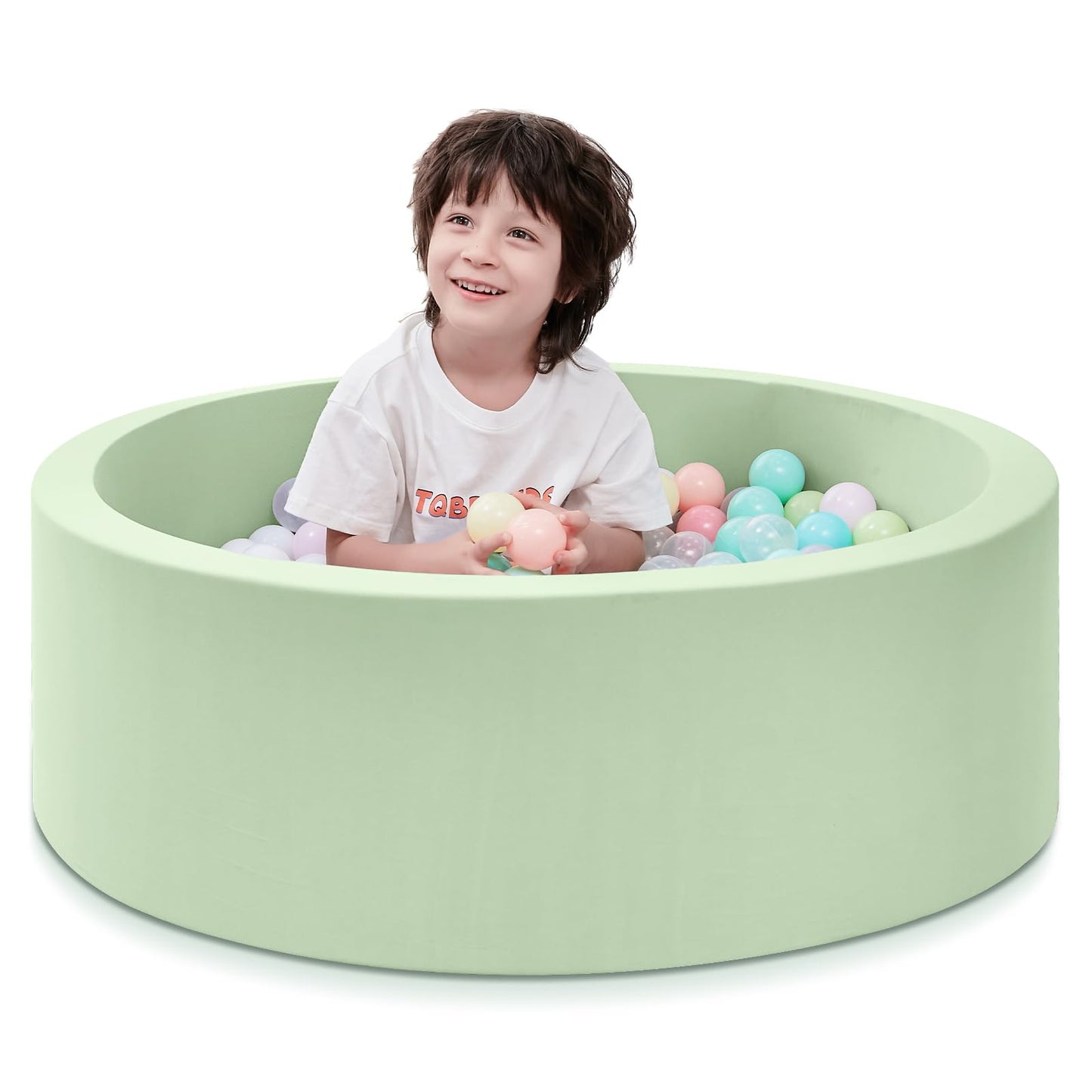 SHJADE Foam Ball Pit, 35.4"x 11.8" Ball Pits for Toddlers-Pink | Soft Memory Sponge Round Playpen Ball Pool for Kids, Ideal Gift for Babies, Indoor and Outdoor Game, Balls not Included DD1210