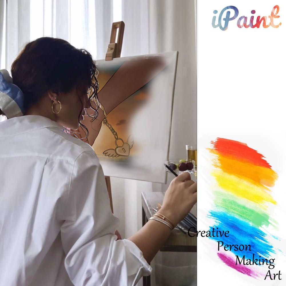 2Pcs Sip and Paint Kit for Adults,Valentines Couple Painting Kit Supplies Canvas, Pre Drawn Canvas to Paint for Date Night for Couples DIY Acrylic Painting Kits Party Favor 8×10 WN420