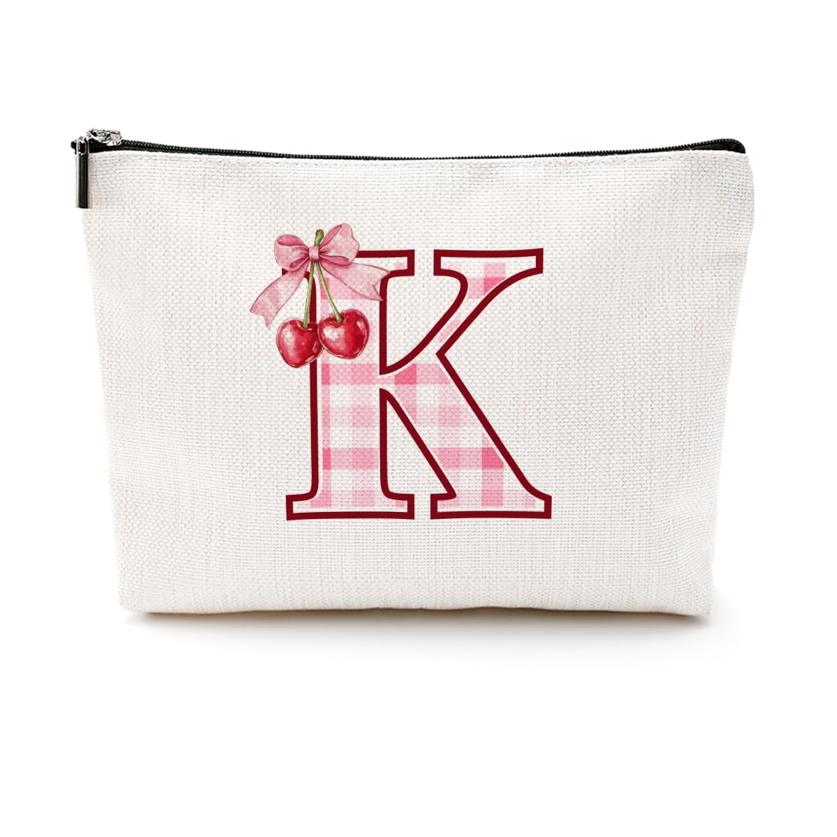 Soccer Gifts Initial Makeup Bag Soccer Girl Gifts Cosmetic Bag Letter D | Monogrammed Zipper Pouch Soccer Accessories for Girls Women Player Coaches Friend Graduation Birthday Gifts BST202