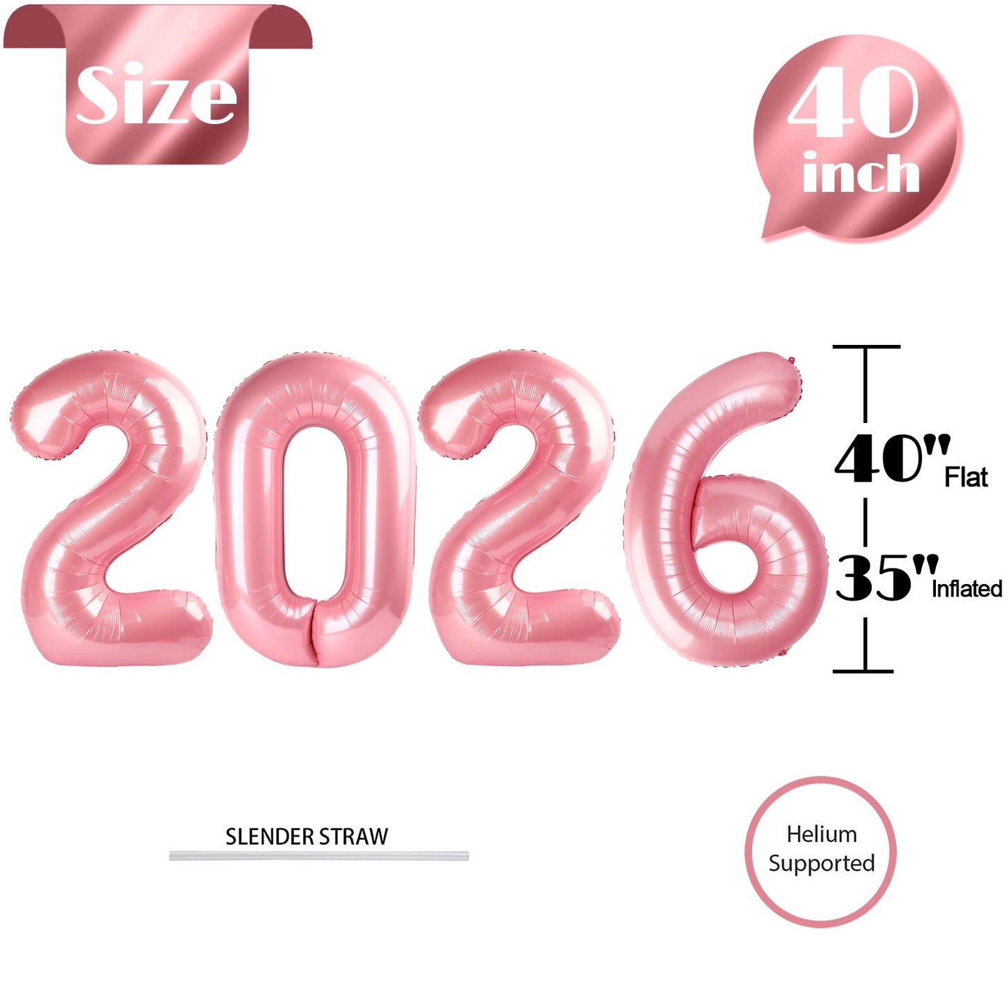 Light Brown 2026 Number Balloon, Light Brown Number Balloons 40 Inch, 2026 Balloon Birthday Decorations, 2026 Birthday Party Supplies, 2026 Graduation Party Favors, Class of 2026 Decorations BST326L