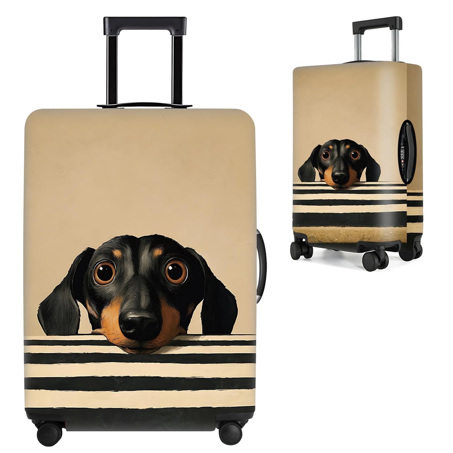 Colorful Abstract Art Luggage Cover – Vibrant Woman Face Design Suitcase Protector – Fits 32 to 34 Inch Travel Luggage,XL BST202