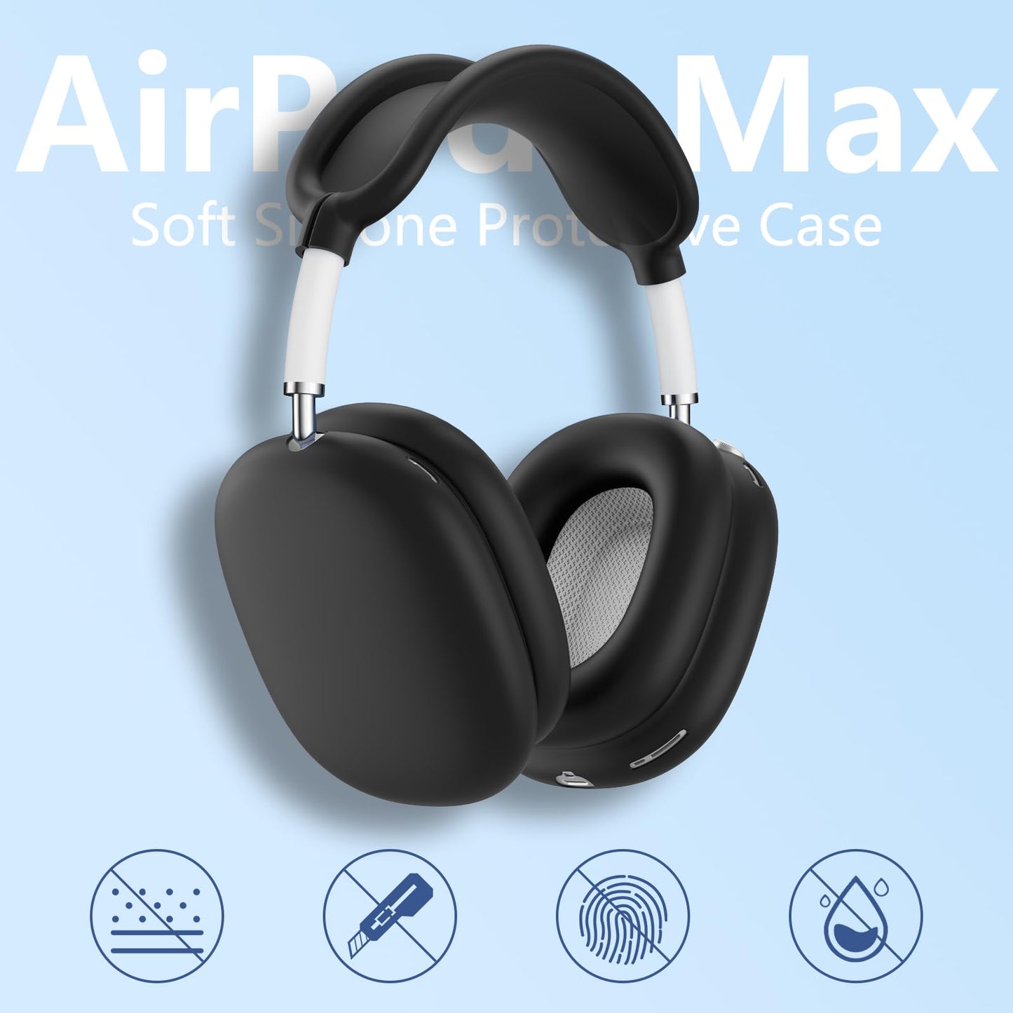 Case for Airpods Max Headphones, Ear Pad Case Cover/Ear Cups Cover/Headband Cover for AirPods Max 2 & 1 (USB-C/Lightning) (2026/2024/2020), Silicone for Apple Airpod Max 2,Accessories Cases,Deep Green WN420