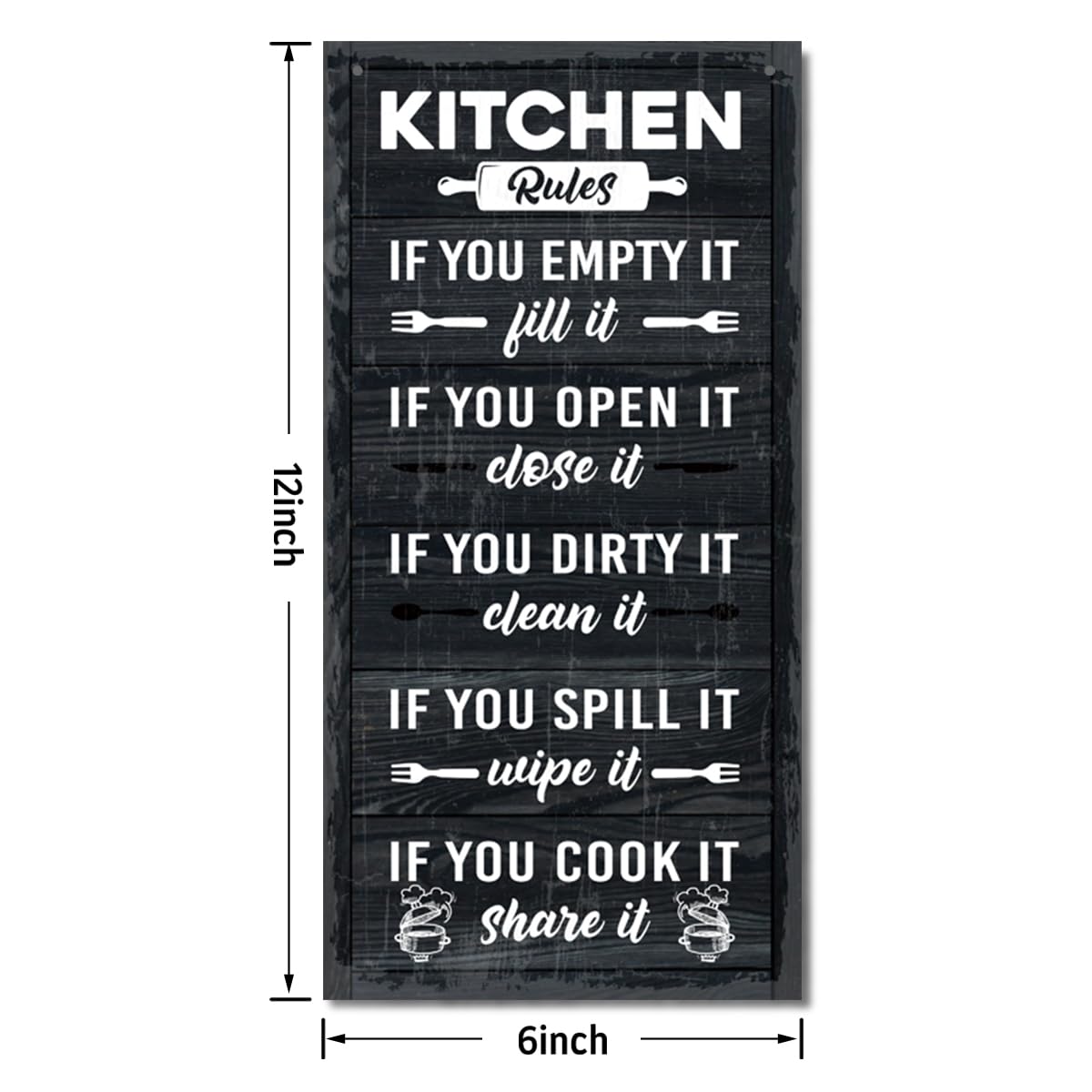 Rustic & Funny Bathroom Signs - Western & Farmhouse Bathroom Rules Wall Decor E1 BST202