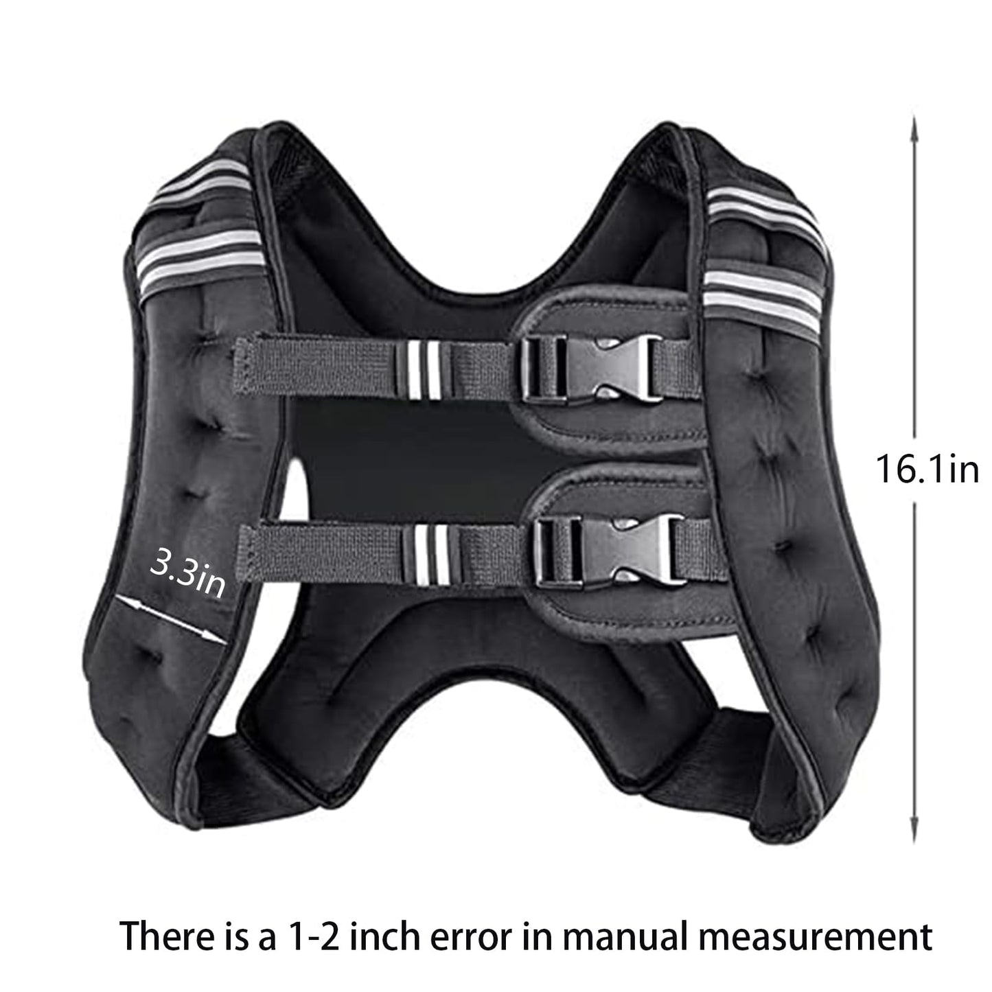 Prodigen Weighted Vest for Women and Men 8 12 16 20 25 30 Lbs with Reflective Stripe and Double Adjustable Buckle Straps Weight Vests for Strength Training, Jogging, Cardio, Weight Loss WN420