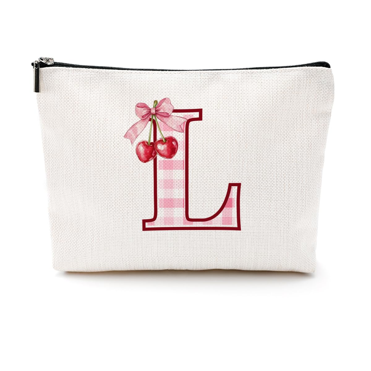 Soccer Gifts Initial Makeup Bag Soccer Girl Gifts Cosmetic Bag Letter D | Monogrammed Zipper Pouch Soccer Accessories for Girls Women Player Coaches Friend Graduation Birthday Gifts BST202