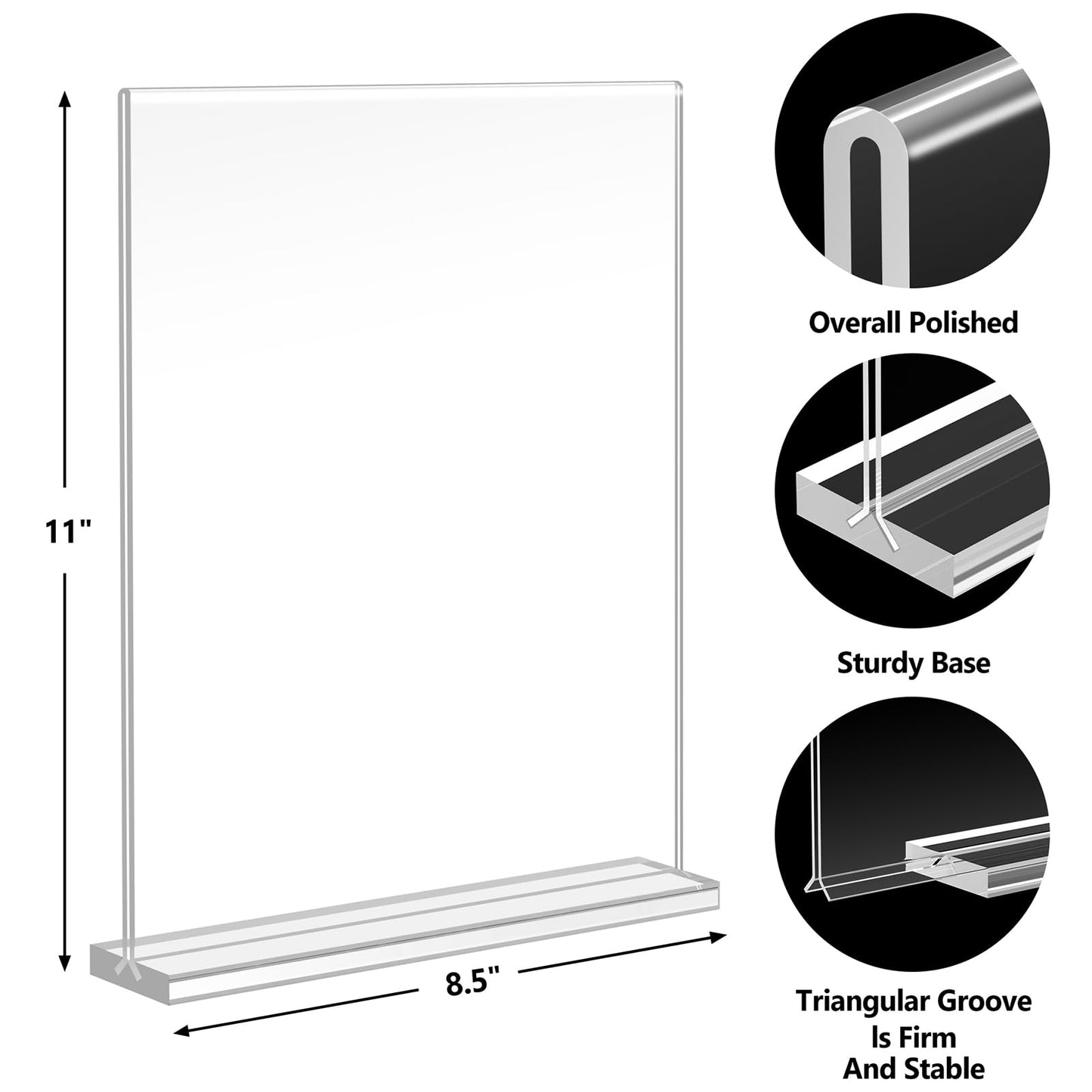 Enayplon Acrylic Sign Holder 8.5 x 11 RD4
