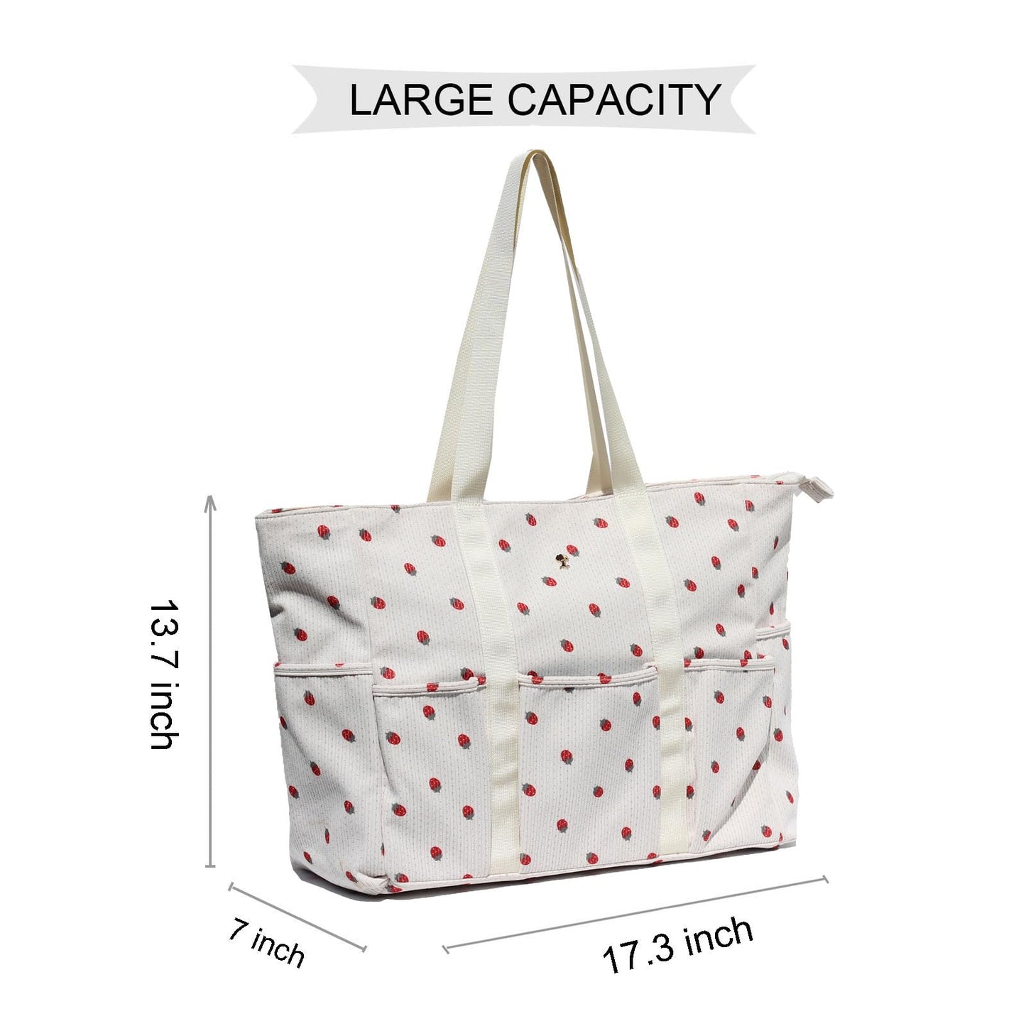ESVAN Utility Tote Bag Weekender Duffle Bag with 13 Pockets - Perfect for Travel, Work, Gym, Beach, Teachers, and Nurses BST326H
