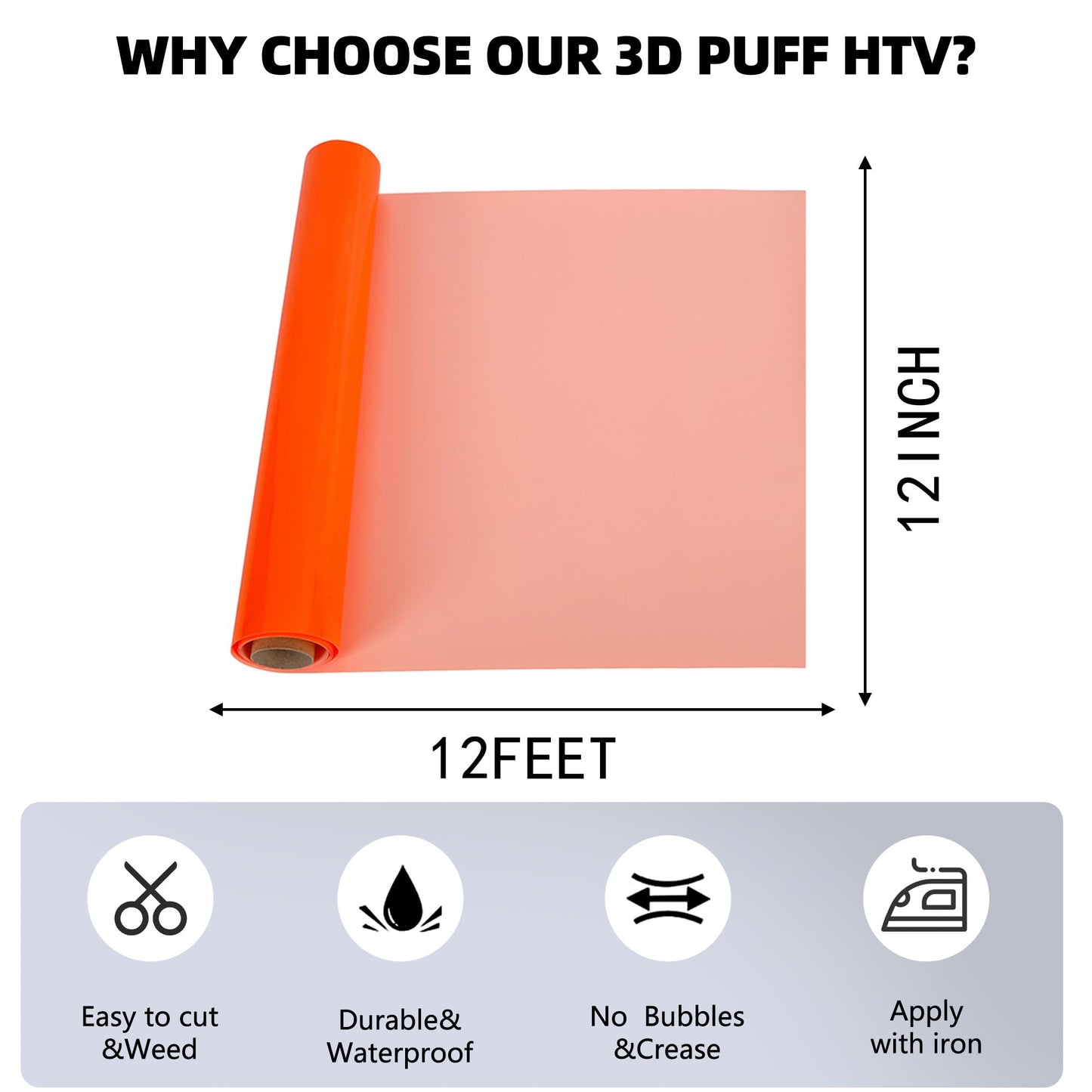 Golden Heat Transfer Vinyl Rolls 12 Inch by 12feet Roll HTV Iron on Vinyl DIY for T-Shirt Easy to Cut & Weed for Heat Vinyl Design Glossy (12Ft, Golden) WN420