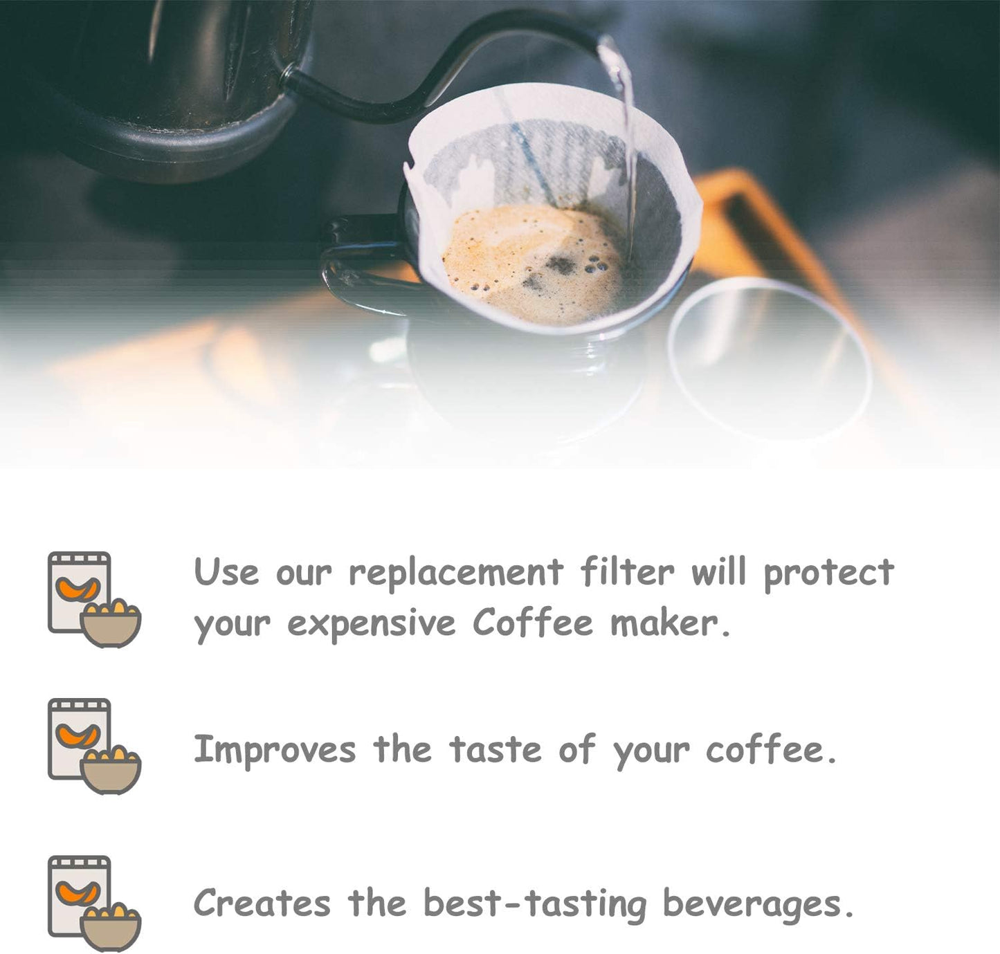 24 pack Charcoal Filters Compatible with Cuisinart Coffee Maker Filter BST202