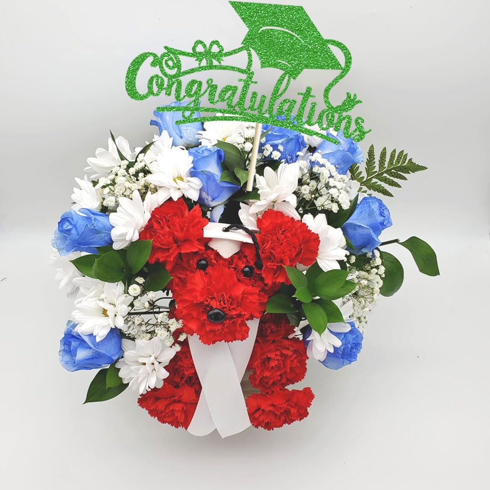 Congratulations 2026 Graduation Cake Topper Red Glittery Class of 2026 Cake Topper Congrats Grad Party Cake Decor for 2026 Senior High School College Grad Party Supplies Decorations BST220