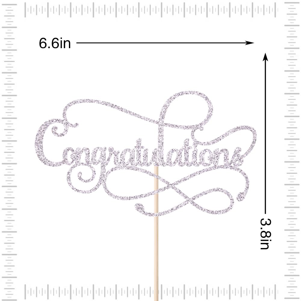 Congratulations Cake Topper,Congratulations 2026 Graduation | Cake Topper,Graduation, Wedding, Retirement, Birthday, Anniversary, Celebration Party Decorations Supplies (Black Gold) BST202