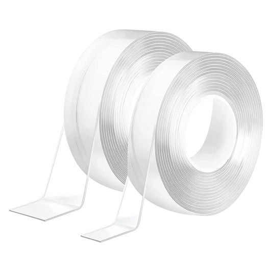 SIKEDEPRO Double Sided Tape Heavy Duty 2 Rolls, 20ft Nano Tape Double Sided,Adhesive Tape for Walls, Carpets, and Posters, Double Stick Mounting Tape for Rug, Picture Hanging Strips, Office & Outdoor WN420