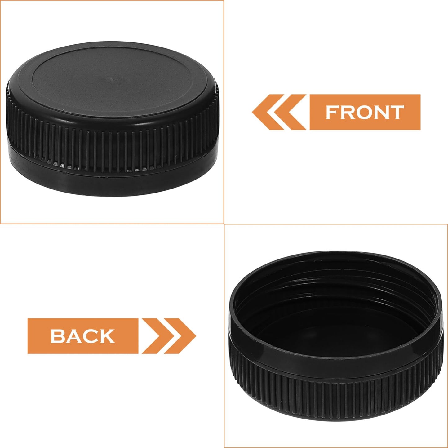 100Pack White Plastic Bottle Caps, 38mm (1.53") Replacement Lids, Leak-Free Screw-on Caps for Juice, Milk, Water Bottles Tops and Diy Crafts BST202