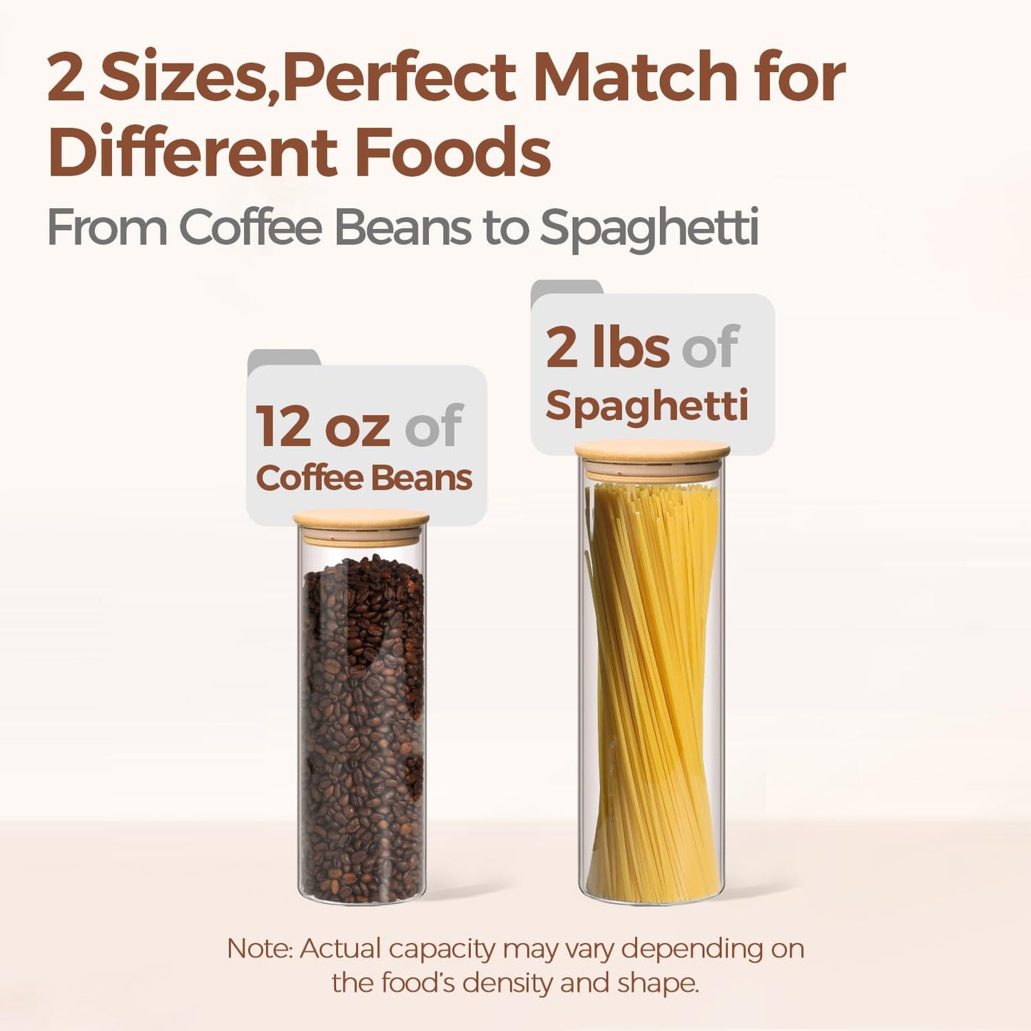 ComSaf Glass Storage Containers With Lids 0.5 Qt, 6 Pack Small Glass Jars | Small Glass Containers, Spice Jar 15oz, Candy, Family Snack Storage, Coffee Bar Organization, Size For Subpackage, BPA Free BST220