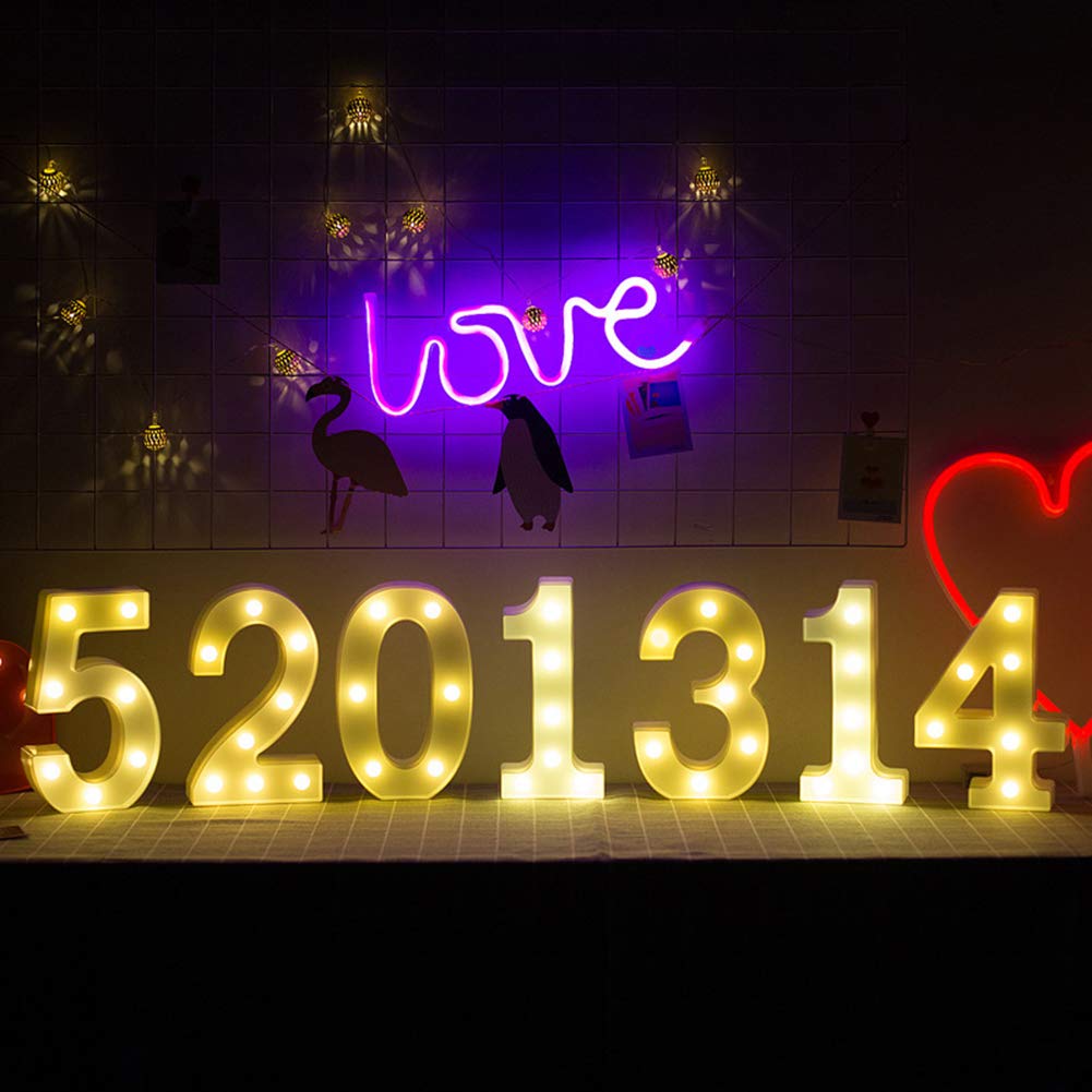 MUMUXI Marquee Light Up Letters | Large Light Up Numbers | Battery Powered and Bright with Every Letter of the Alphabet | For Wedding, Birthday, Party, Celebration, Christmas or Home Decoration (0) BST220
