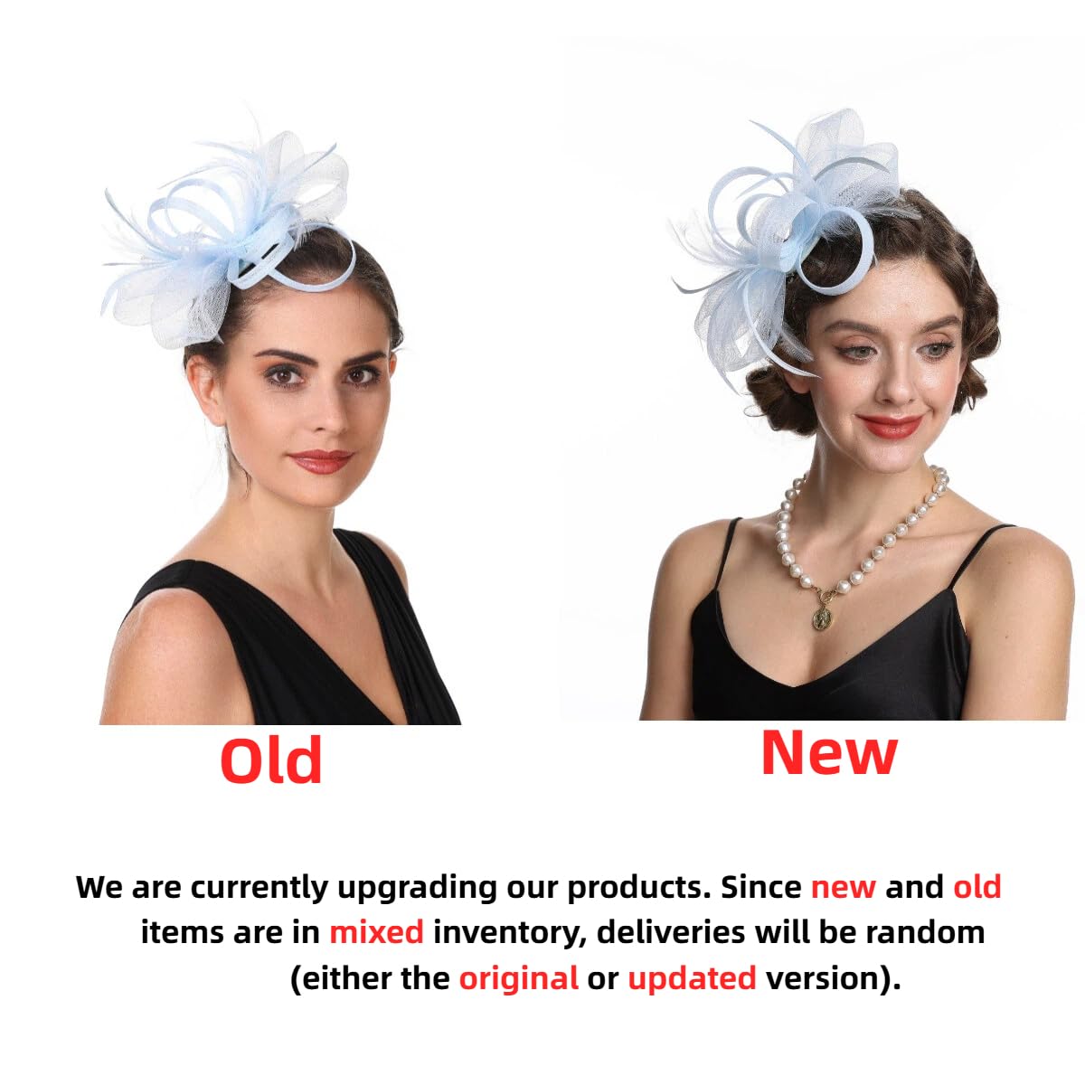SAFERIN Fascinators Hat Flower Mesh Ribbons Feathers on a Headband and a Clip Tea Party Headwear for Girls and Women WN420