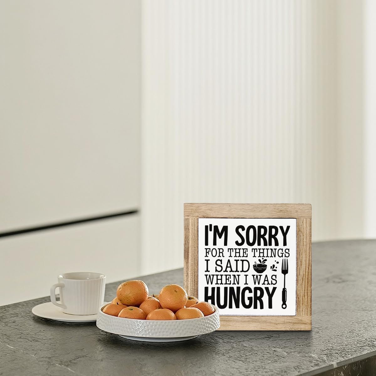 Just A Spoonful of Sugar Sign, Coffee Decor Sign, Rustic Kitchen Box Signs, Coffee Station Decor, Modern Farmhouse Home Decors for Kitchen Bar, Cafe Decors, Freestanding Wooden Plaque BST326L