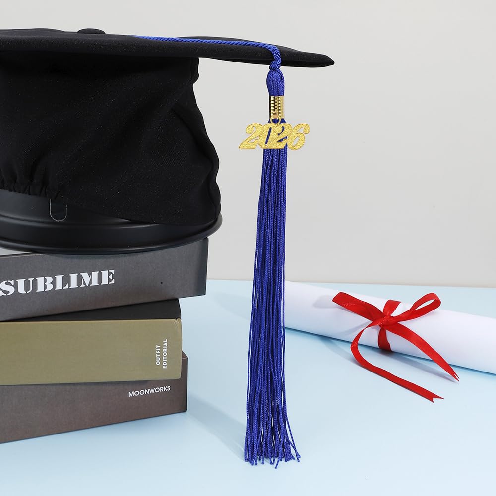 2026 Black Tassel Graduation with Charm,Graduation Cap Accessories,2026 Tassels for Caps Kindergarten Elementary School Middle School University Gifts for Students,Congrats Grad Ceremony Essentials BST220