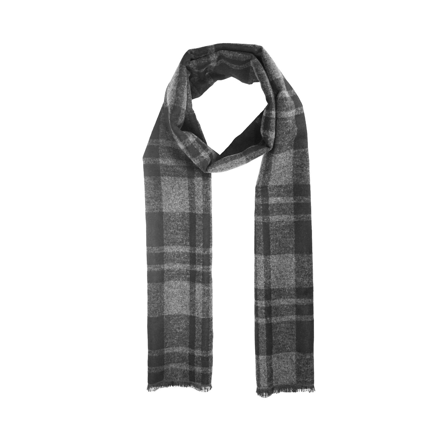 Mens Winter Scarf Cashmere Feel Warm Scarves Long Plaid Tassel Scarf for Men WN420