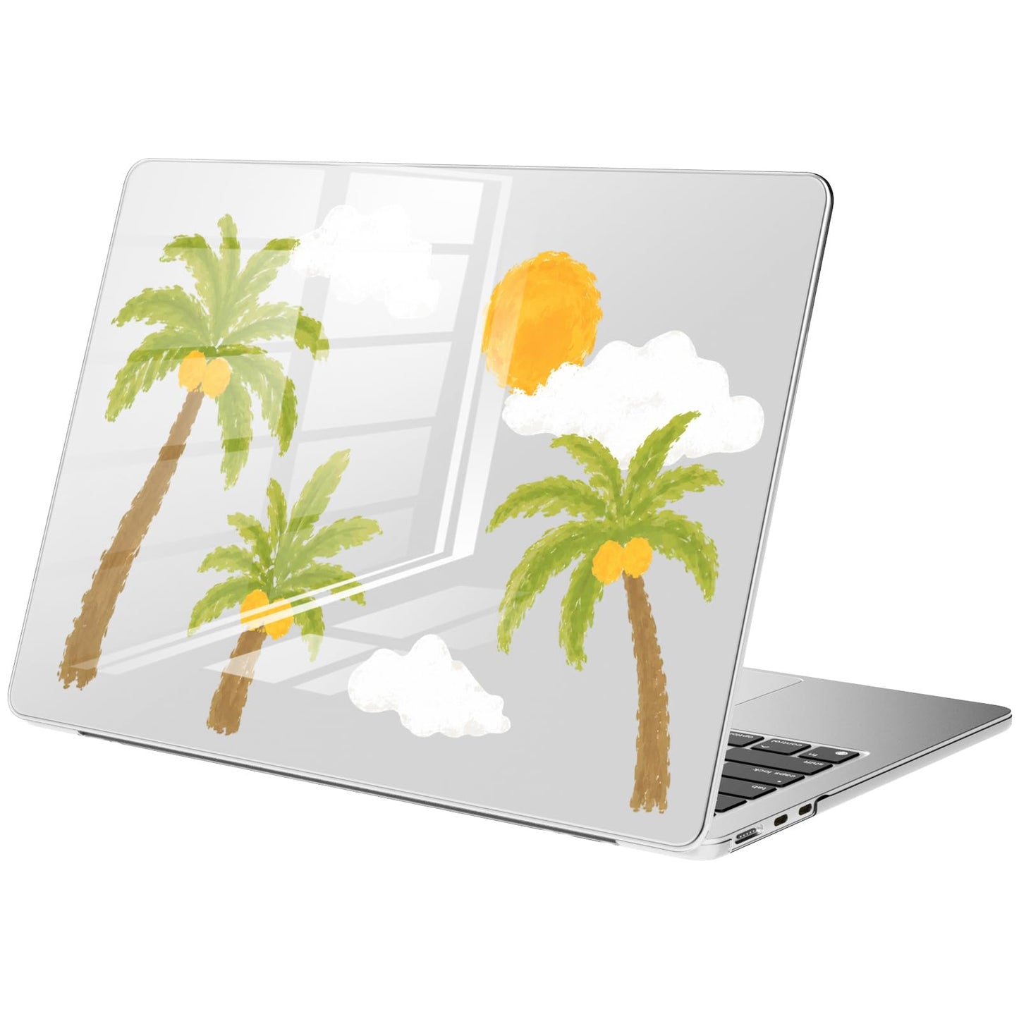 Compatible with MacBook Air 15 inch Case M5 M4 M3 M2 2026-2023 Release A3448 A3241 A3114 A2941, Cute White Polka Dot Protective Hard Shell Clear Black Cover for Mac Air 15.3 inch WN420
